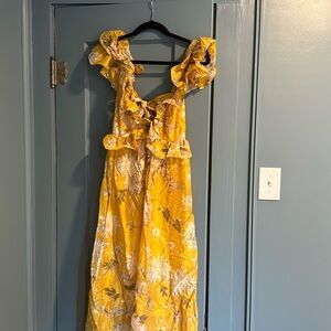 Zimmerman H&M yellow and pink maxi floral dress